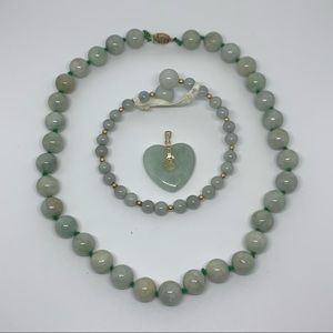Green Jade jewelry set